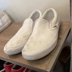 vans white slip on pro skate